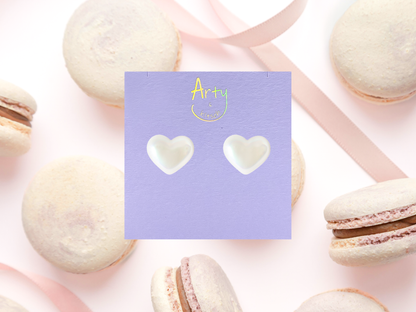 Aurora Bubble Heart Studs