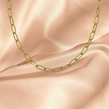 Mixed Chain Pearl Point Necklace