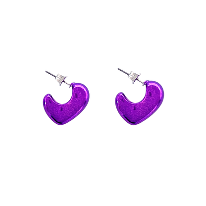 Neon Side Heart Earrings