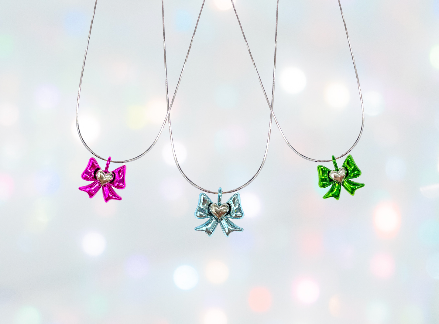 Neon Bow Necklace