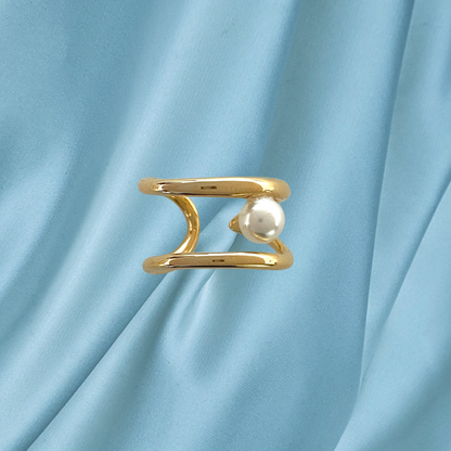 Duo Line Pearl Ear Cuff