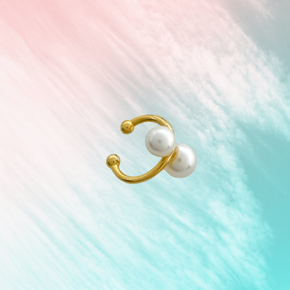 Duo Pearl Ear Cuff