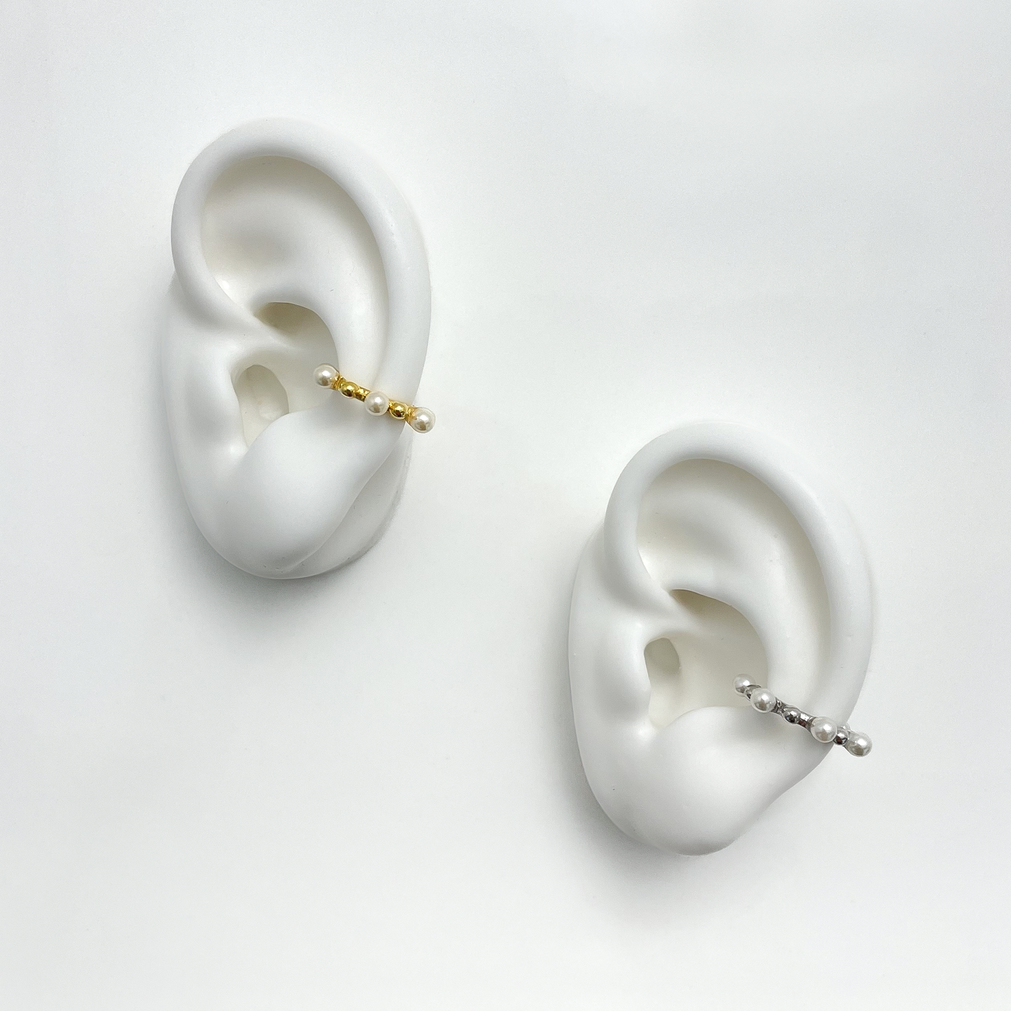 Pearl Mix Circle Ear Cuff