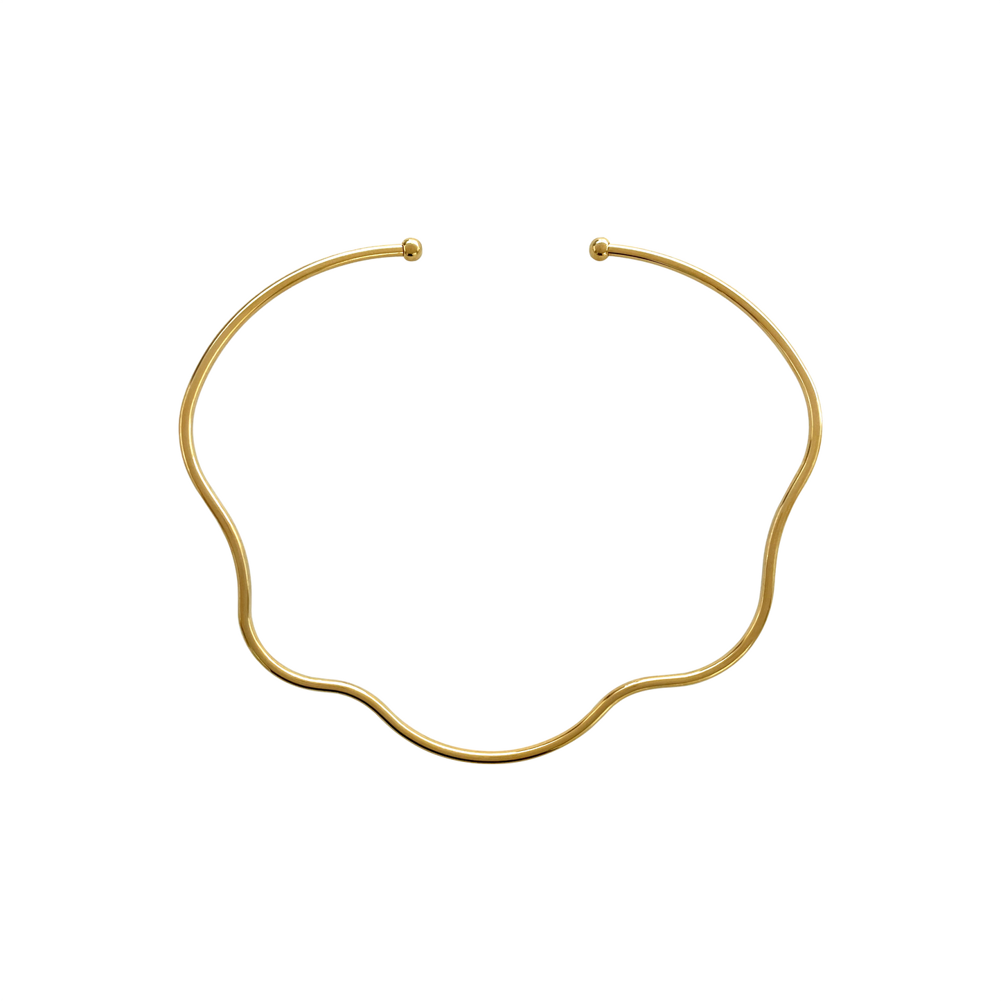 Gold Wave Open Necklace