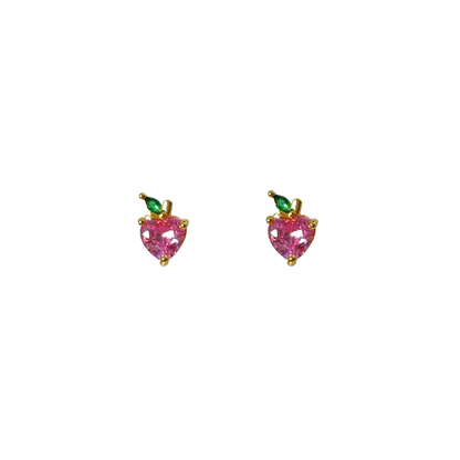 Pink Apple Studs