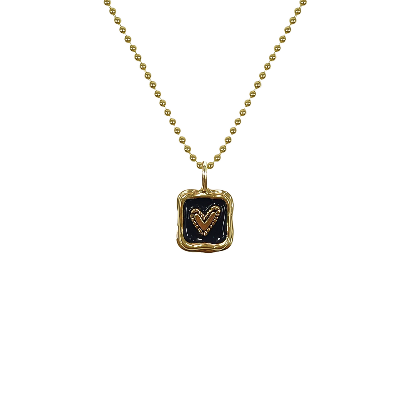 Heart Square Pendant Necklace