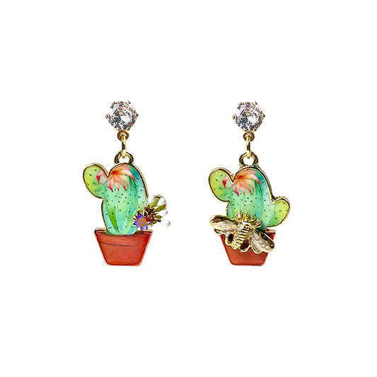 Pastel Cactus Earrings